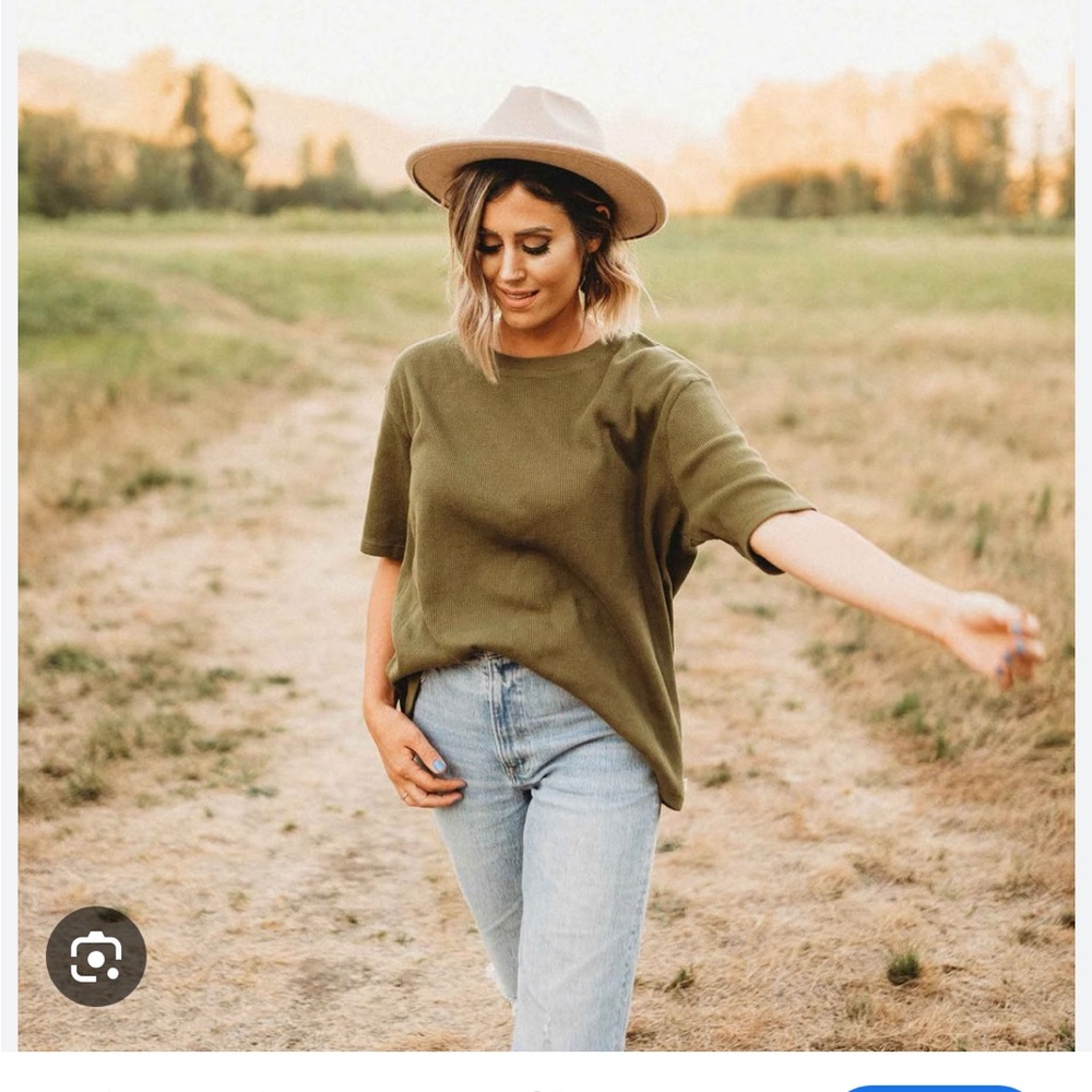 Nui cotton waffle tee shirt